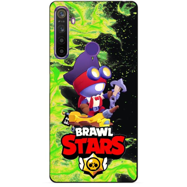 

Силиконовый чехол бампер Candy для Realme 5 с Героем Brawl Stars Карл пират