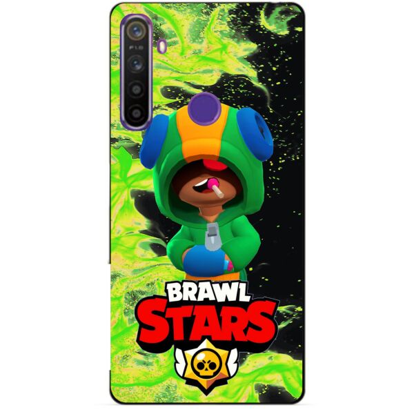 

Силиконовый чехол бампер Candy для Realme 5 с Героем Brawl Stars Леон