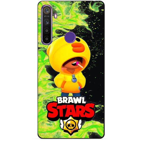 

Силиконовый чехол бампер Candy для Realme 5 с Героем Brawl Stars Леон утка