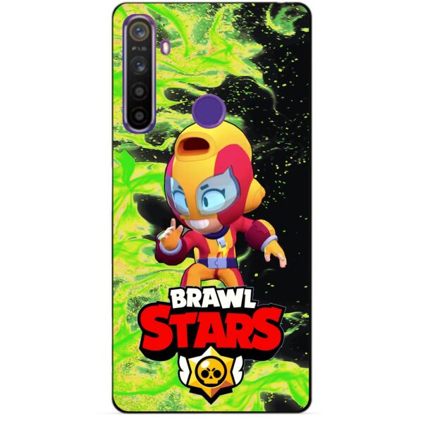 

Силиконовый чехол бампер Candy для Realme 5 с Героем Brawl Stars Макс