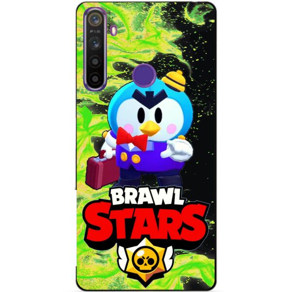 

Силиконовый чехол бампер Candy для Realme 5 с Героем Brawl Stars Мистер П.