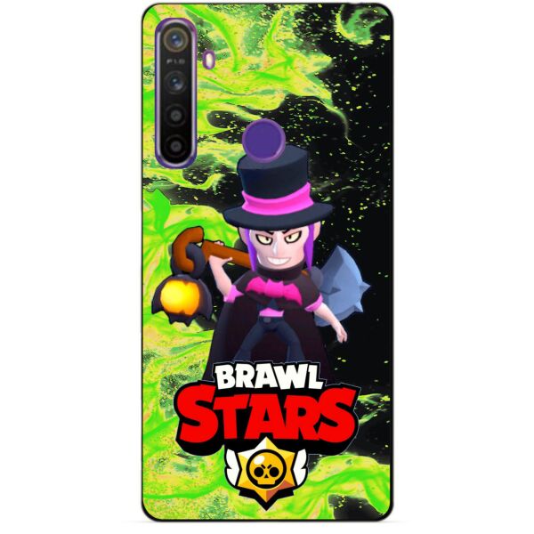 

Силиконовый чехол бампер Candy для Realme 5 с Героем Brawl Stars Мортис