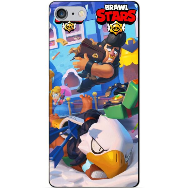 

Силиконовый бампер чехол Candy для Iphone 6 Plus с рисунком Бравл Старс Веселые каникулы Булл