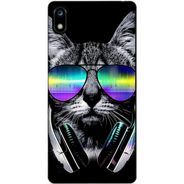 

Силиконовый бампер чехол Candy для ZTE Blade A7 с рисунком Музыкальный Кот