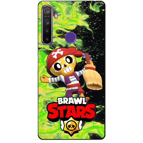 

Силиконовый чехол бампер Candy для Realme 5 с Героем Brawl Stars Поко пират
