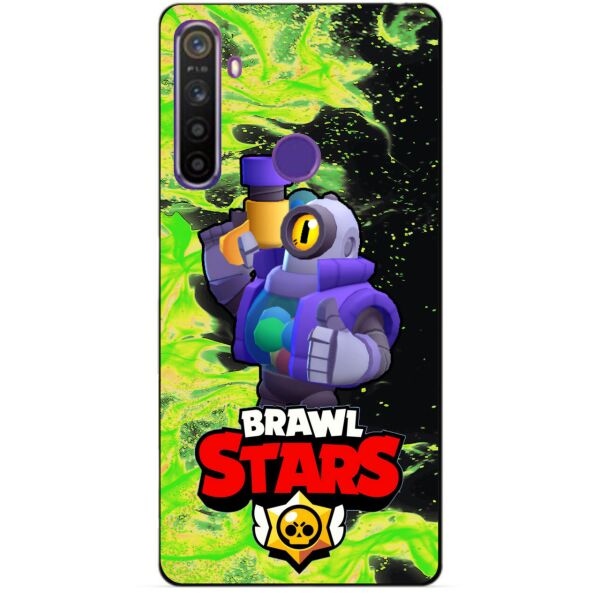 

Силиконовый чехол бампер Candy для Realme 5 с Героем Brawl Stars Рико