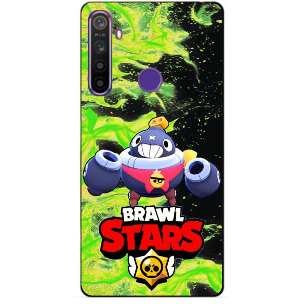 

Силиконовый чехол бампер Candy для Realme 5 с Героем Brawl Stars Тик