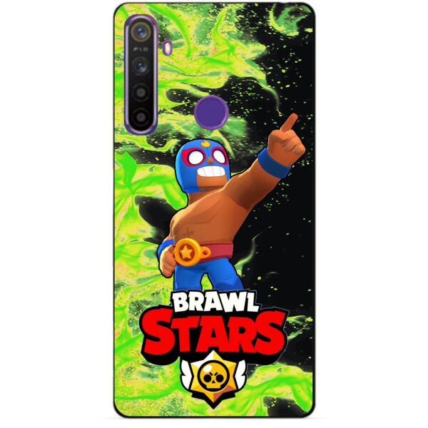 

Силиконовый чехол бампер Candy для Realme 5 с Героем Brawl Stars Эль Примо