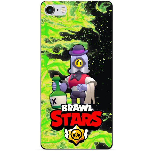 

Силиконовый бампер чехол Candy для Iphone 6 с Героем Brawl Stars Барли