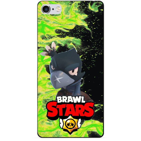 

Силиконовый бампер чехол Candy для Iphone 6 с Героем Brawl Stars Ворон