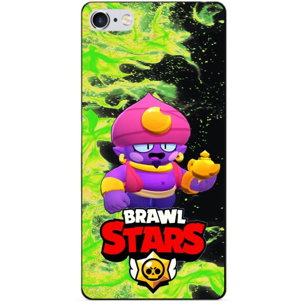 

Силиконовый бампер чехол Candy для Iphone 6 с Героем Brawl Stars Джин