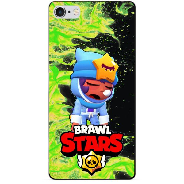 

Силиконовый бампер чехол Candy для Iphone 6 с Героем Brawl Stars Сонный Сэнди