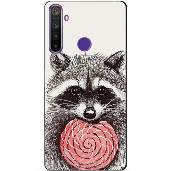 

Силиконовый чехол бампер Candy для Realme 5 с рисунком Енот