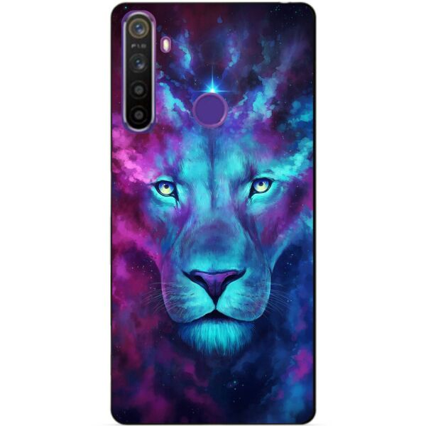 

Силиконовый чехол бампер Candy для Realme 5 с рисунком Космический лев