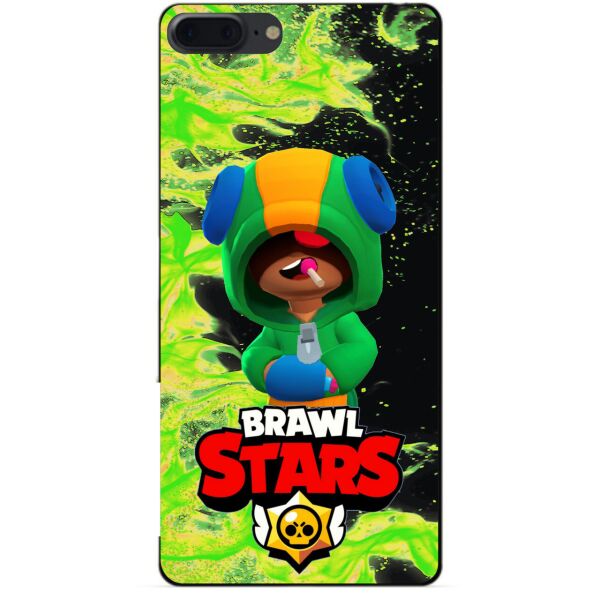 

Силиконовый бампер чехол Candy для Iphone 7 Plus с Героем Brawl Stars Леон