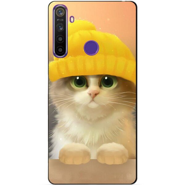 

Силиконовый чехол бампер Candy для Realme 5 с рисунком Котик в шапке