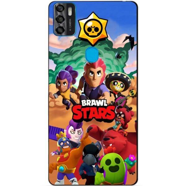 

Силиконовый бампер чехол Candy для ZTE Blade A7s с рисунком Brawl Stars