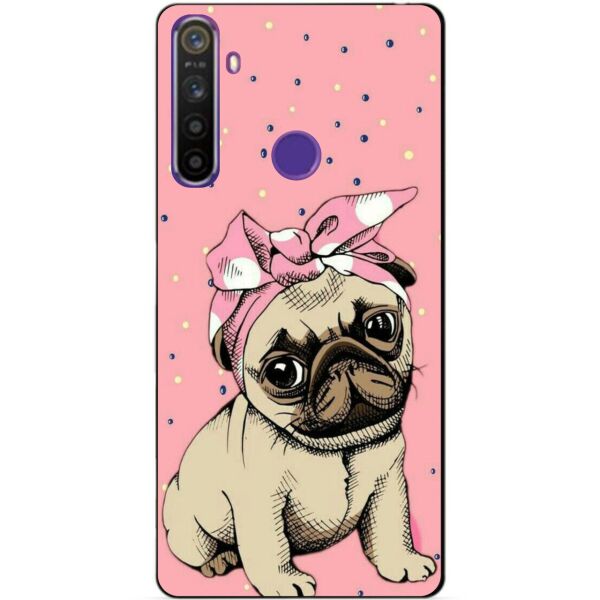 

Силиконовый чехол бампер Candy для Realme 5 с рисунком Мопс
