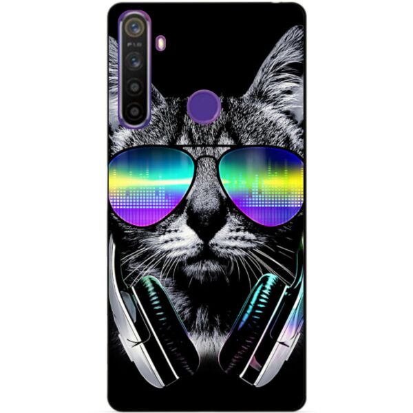 

Силиконовый чехол бампер Candy для Realme 5 с рисунком Музыкальный кот