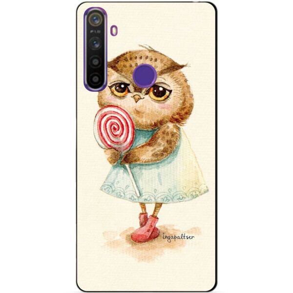 

Силиконовый чехол бампер Candy для Realme 5 с рисунком Сова с леденцом