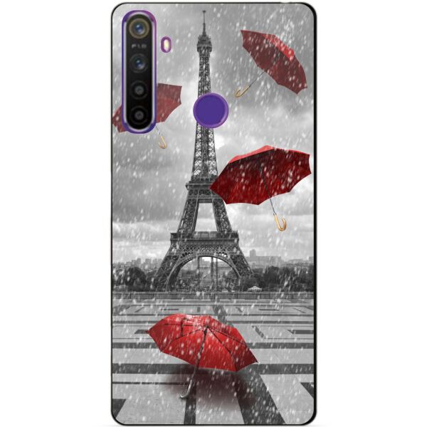 

Силиконовый чехол бампер Candy для Realme 5 с рисунком Эйфелева башня