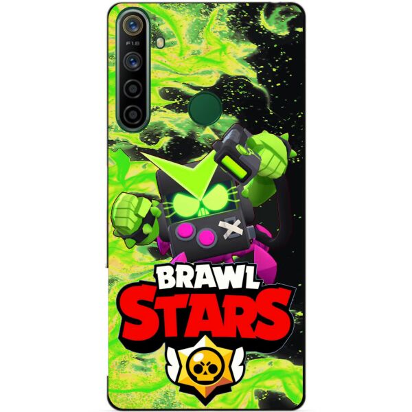 

Силиконовый чехол бампер Candy для Realme 5i с Героем Brawl Stars Вирус Бит