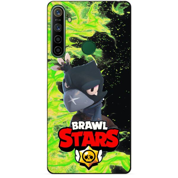 

Силиконовый чехол бампер Candy для Realme 5i с Героем Brawl Stars Ворон
