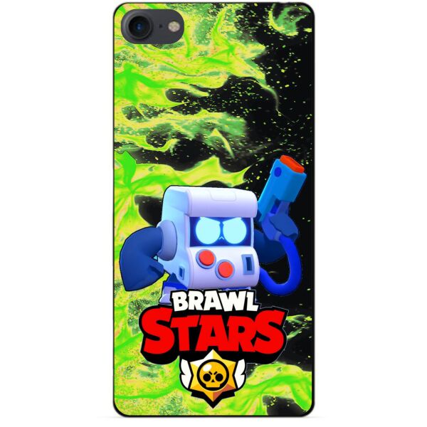 

Силиконовый бампер чехол Candy для Iphone 7 с Героем Brawl Stars 8-Бит