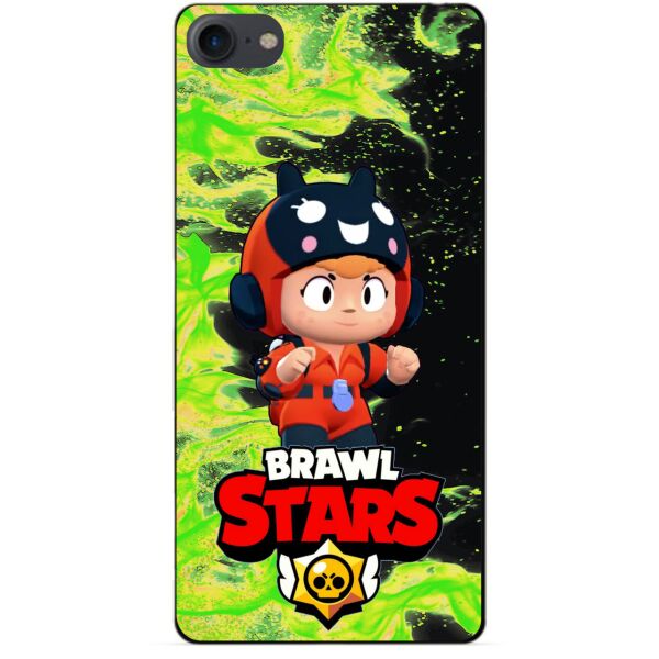 

Силиконовый бампер чехол Candy для Iphone 7 с Героем Brawl Stars Беа снайпер