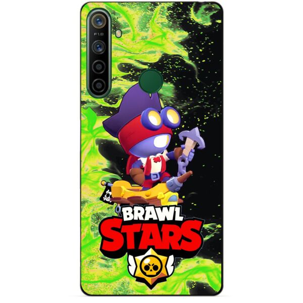

Силиконовый чехол бампер Candy для Realme 5i с Героем Brawl Stars Карл пират