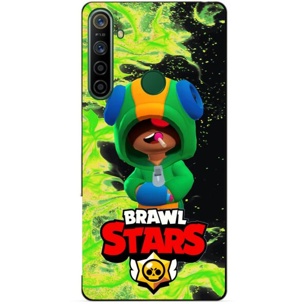 

Силиконовый чехол бампер Candy для Realme 5i с Героем Brawl Stars Леон