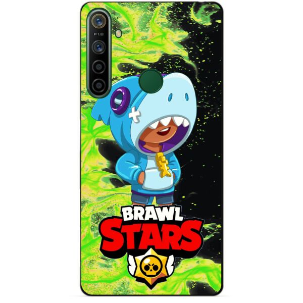 

Силиконовый чехол бампер Candy для Realme 5i с Героем Brawl Stars Леон акула