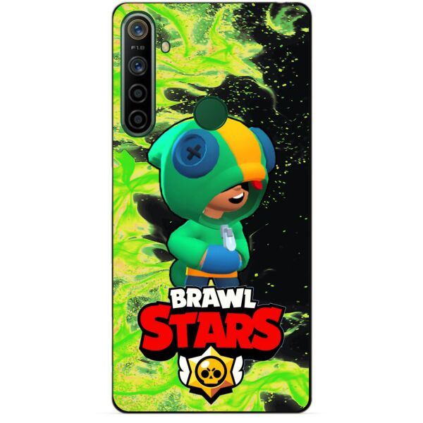 

Силиконовый чехол бампер Candy для Realme 5i с Героем Brawl Stars Леон Бравл