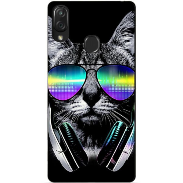 

Силиконовый бампер чехол Candy для ZTE Blade V10 Vita с рисунком Музыкальный кот
