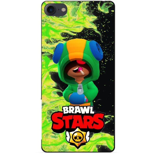 

Силиконовый бампер чехол Candy для Iphone 7 с Героем Brawl Stars Леон