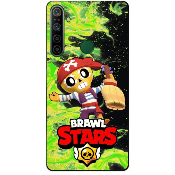 

Силиконовый чехол бампер Candy для Realme 5i с Героем Brawl Stars Поко пират