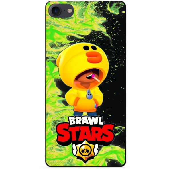 

Силиконовый бампер чехол Candy для Iphone 7 с Героем Brawl Stars Леон утка