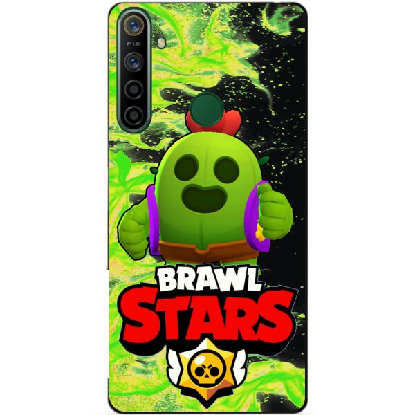 

Силиконовый чехол бампер Candy для Realme 5i с Героем Brawl Stars Спайк
