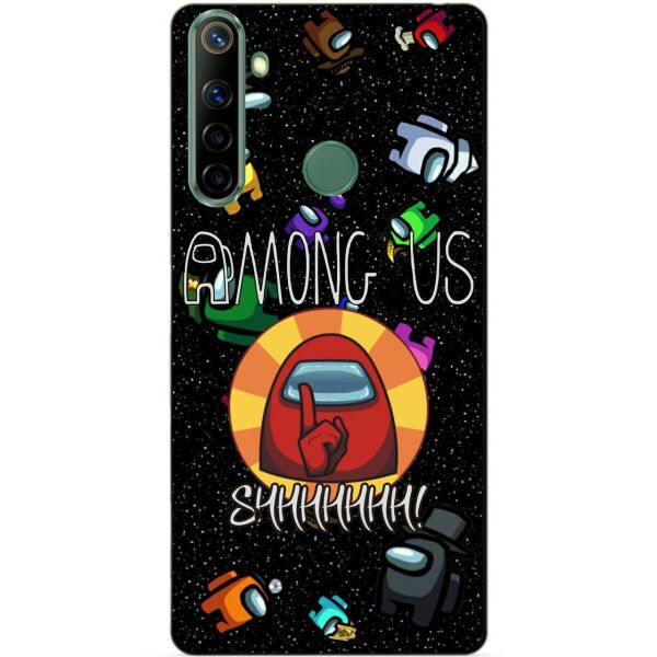 

Силиконовый чехол бампер Candy для Realme 5i с рисунком Among Us