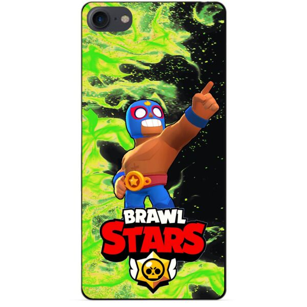 

Силиконовый бампер чехол Candy для Iphone 7 с Героем Brawl Stars Эль Примо