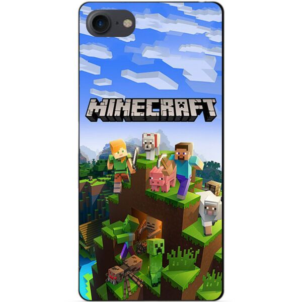 

Силиконовый бампер чехол Candy для Iphone 7 с рисунком Minecraft