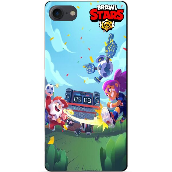 

Силиконовый бампер чехол Candy для Iphone 7 с рисунком Бравл Старс Броулбол