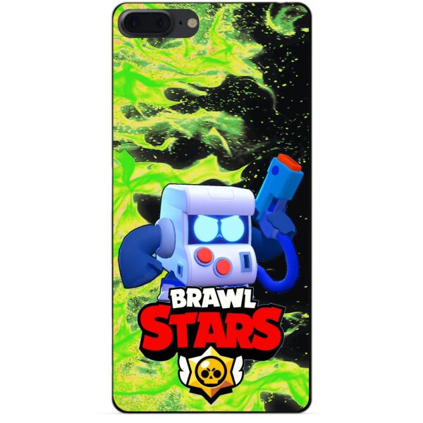 

Силиконовый бампер чехол Candy для Iphone 8 Plus с Героем Brawl Stars 8-Бит