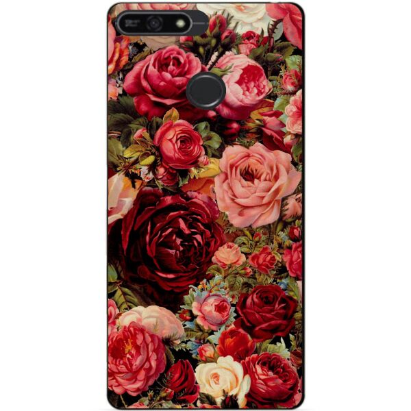 

Чехол силиконовый бампер Candy для Huawei Honor 7a Pro с рисунком Красные розы