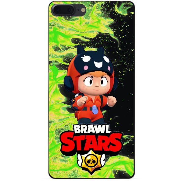 

Силиконовый бампер чехол Candy для Iphone 8 Plus с Героем Brawl Stars Беа снайпер
