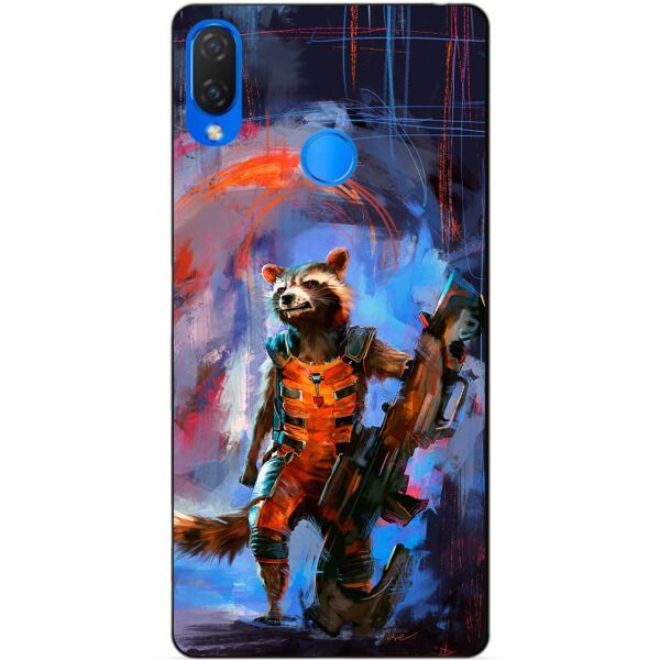 

Силиконовый бампер чехол Candy для ZTE Blade V9 с рисунком Реактивный енот