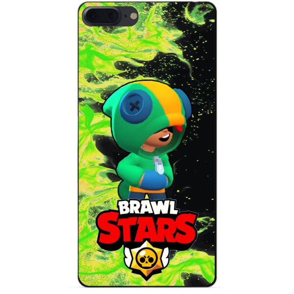 

Силиконовый бампер чехол Candy для Iphone 8 Plus с Героем Brawl Stars Леон Бравл