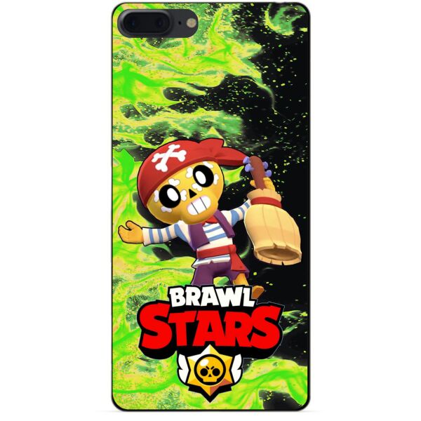 

Силиконовый бампер чехол Candy для Iphone 8 Plus с Героем Brawl Stars Поко пират