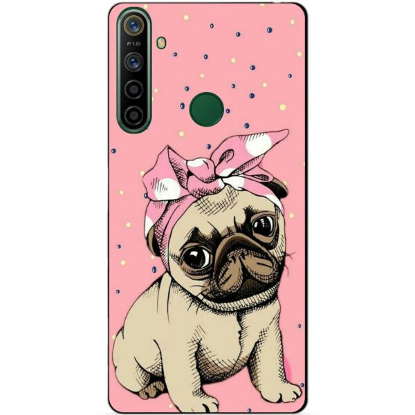 

Силиконовый чехол бампер Candy для Realme 5i с рисунком Мопс