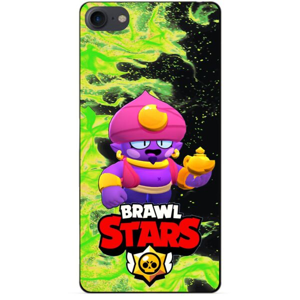

Силиконовый бампер чехол Candy для Iphone 8 с Героем Brawl Stars Джин